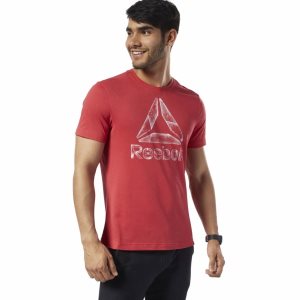 Reebok One Series Training Black Ice T Shirt Herren - Rot - DE 804-NJP